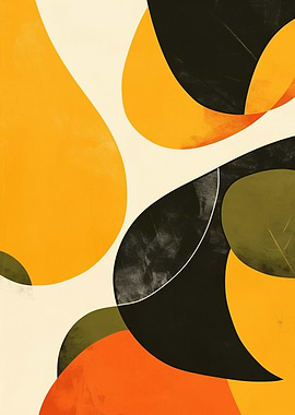 Abstract Shapes in Earthy Tones