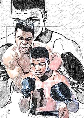 Muhammad Ali Boxing Sketch Art