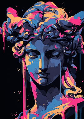 Colorful Statue Portrait