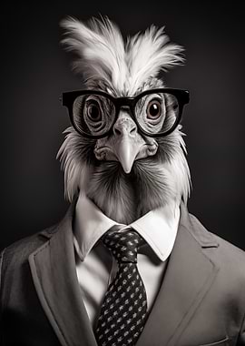 Business Chicken Portrait