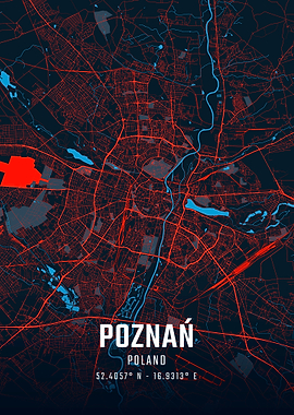 Poznań, City Map