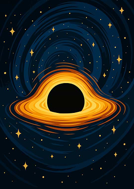Cosmic Abyss Black Hole Illustration