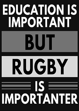 Rugby is Importanter Text Art