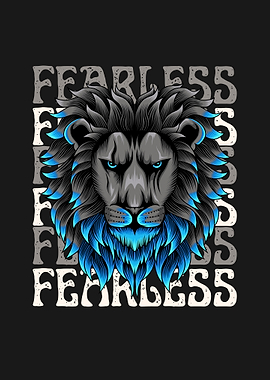 Fearless Lion Graphic Art