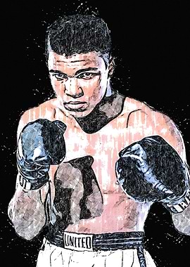 Muhammad Ali Boxing Portrait