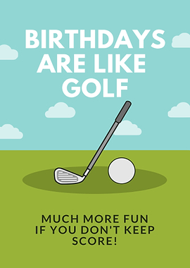 Birthday Golf Fun Card