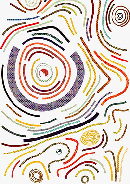 Abstract Curves and Spirals on White