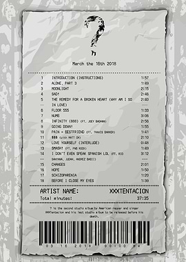 XXXTentacion Album Receipt