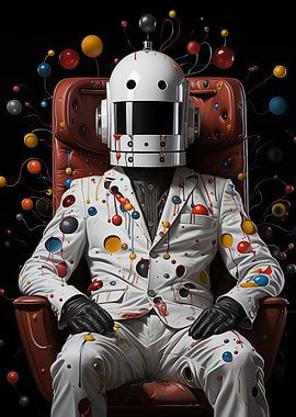 Man Suit and helmet Surreal