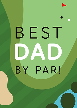 Best Dad By Par Golf Card