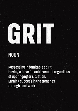 Grit Definition Typography Art