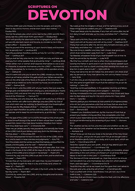 Scriptures on Devotion