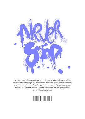 Never Stop Graffiti Style Text Art