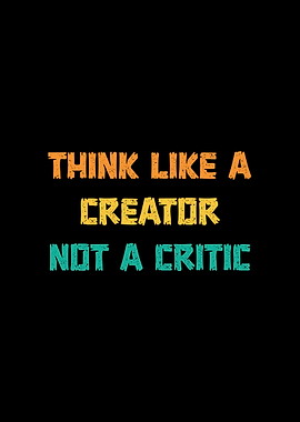 Think Like a Creator Typography Art Retro