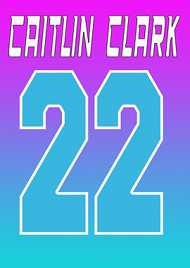 Caitlin Clark Number 22 Graphic
