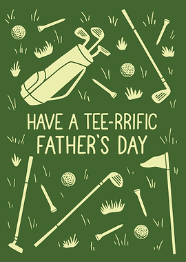 Tee-rrific Father's Day Golf Card