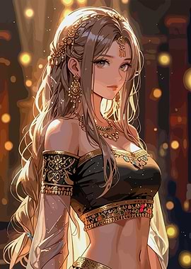 Anime Girl in Middle Eastern Attire