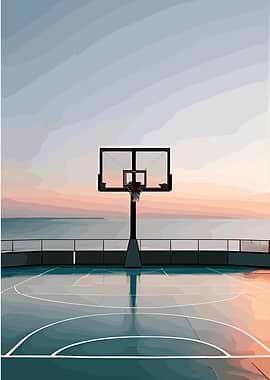 Basketball Court by the Sea