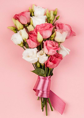 Pink and White Flower Bouquet