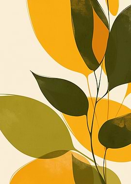 Abstract Leaves Art