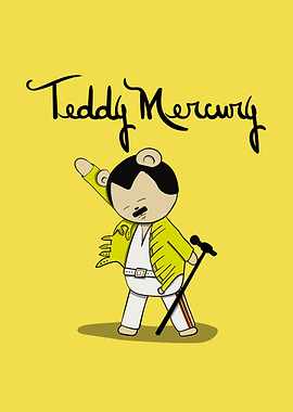 Teddy Mercury Cartoon Illustration