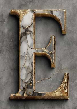 Marble Letter E
