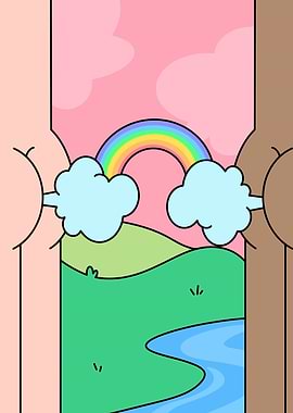 UNITE - Rainbow fart cartoon landscape