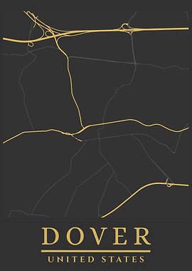 Dover, United States Map Art
