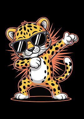 Positive Energy Dabbing Leopard Good Vibes Only