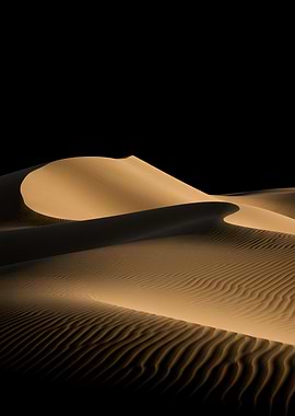 Desert Sand Dunes at Night