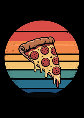 Retro Pizza Slice Vintage Foodie Vibes