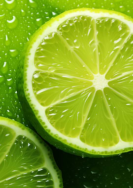 Fresh Lime Slices Food art