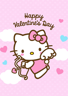 hello kitty valentine's day cupid