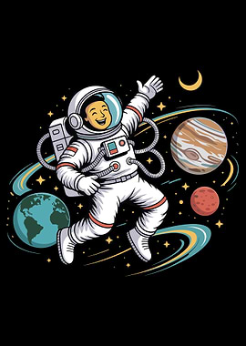 Cosmic Dab Dancing Astronaut
