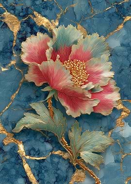 Floral Elegance on Marble