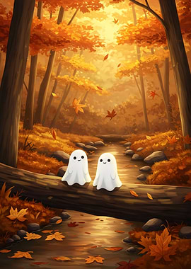 Autumn Ghosts in Forest