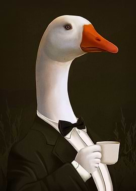 Goose Tuxedo Coffee Cup