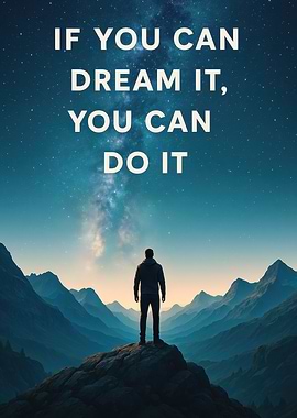 Inspirational Mountain Top Achievement