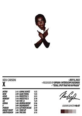 Ken Carson - X Album Cover