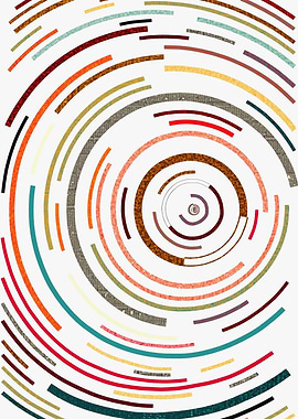 Abstract Concentric Circles Art