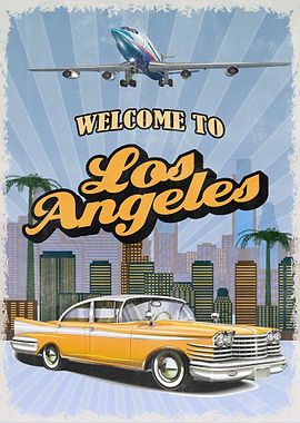 Welcome to Los Angeles Vintage Poster