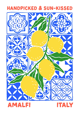 Amalfi Italy Lemons and Tiles