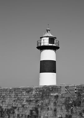Southsea Castle Lighthouse (Monochrome)
