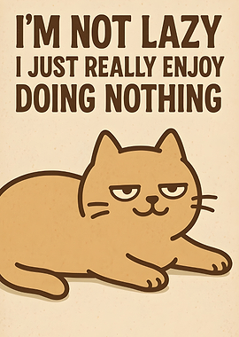 Lazy Cat Enjoying Doing Nothing