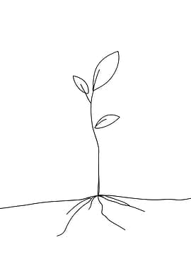 Minimalist Plant Line Art