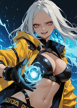 Anime Girl with Energy Ball