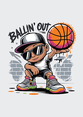 Basketball Player Ballin’ Out Street Basketball Vibes