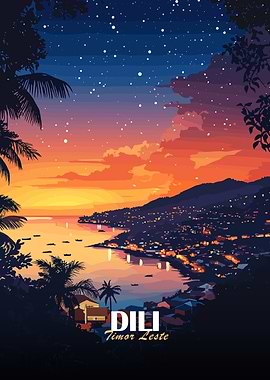 Dili, Timor Leste at Sunset