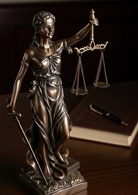 Lady Justice Statue with Scales