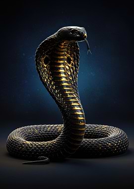 Golden Cobra Snake